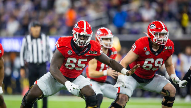 Georgia OT Amarius Mims starts against TCU in the CFP National Championship Game